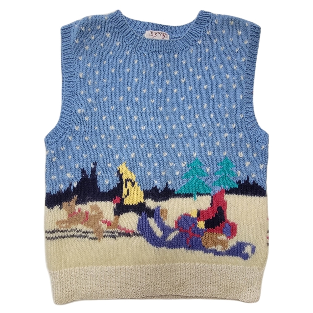 Rare VINTAGE 80s 90s Wool Blend Knit Ski Vest - Picture 11 of 11